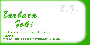 barbara foki business card